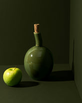 handmade, artisan made, olive oil bottle, olive oil, containers, olive oil dispenser, vinegar dispenser, matte white, matte finish, serveware, drinkware, bouteille d'huile d'olive, bouteille, contenant pour huile et syrop d'érable, GLAZED GREEN, artisan made, fait à la main, arisanal, intemporel, design, zitouna, gharyan stoneware, ethically made, ethique, fair trade, commerce équitable
