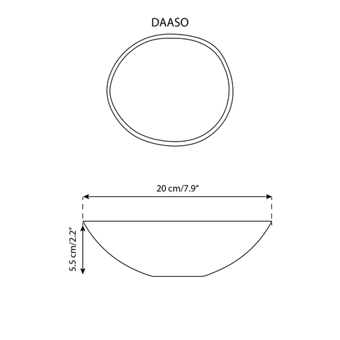 Assiette à soupe en grès | Dadasi 20 cm