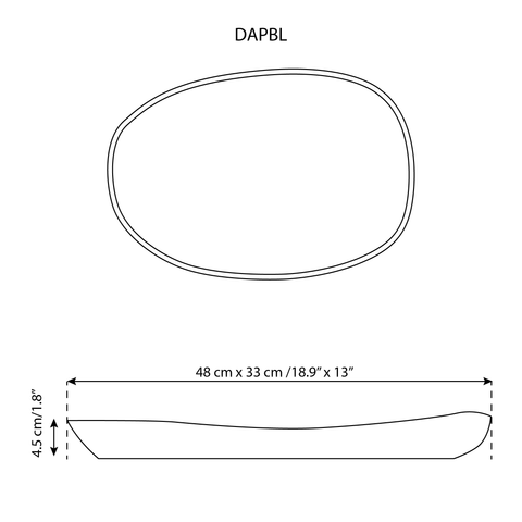Stoneware Serving Platter | Long Dadasi