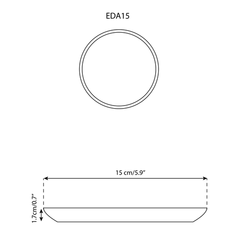 Assiette plate en grès | Edan 15 cm