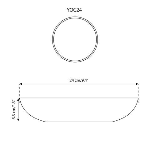 Assiette/bol à diner en grès | Youlha 24 cm 