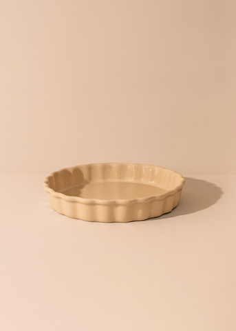Plat à tarte rond en grès